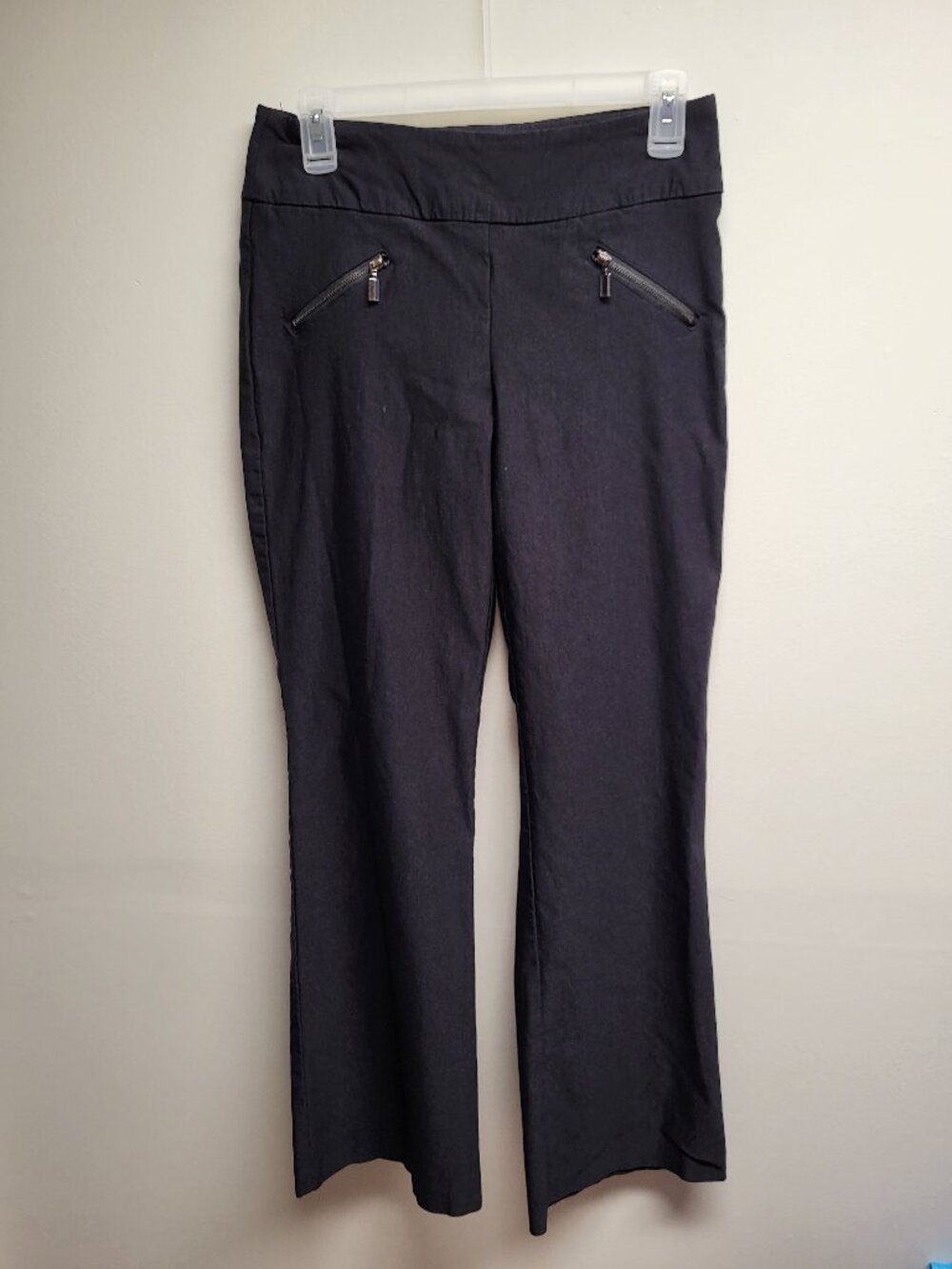 Black Dress Pants Size 4x32 Straight Leg Career Pants Stretch Rayon Blend